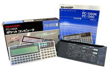 Junk Sharp PC-1360K Pocket Computer Electronic Calculator w/ Box, Manual  Cover