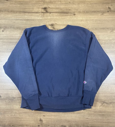 Vintage 90s Champion Sunfaded Reverse Weave Blue Crewneck