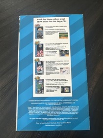 Sega CD Manual Only Ultraverse Prime W/Reg Card