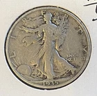 1935-S Walking Liberty Half Dollar Fine San Francisco Mint 90% Silver  US Coin