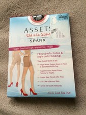 SPANX Assets sz 7 Black Super Control High Waist Mid Thigh Shaper Style 1842 NWT