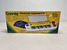 Teclado electrónico Crayola vintage piano de juguete 1999 nuevo en caja