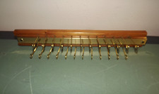 Vintage Wall Mount Necktie Rack 24 Hooks - 14"Long