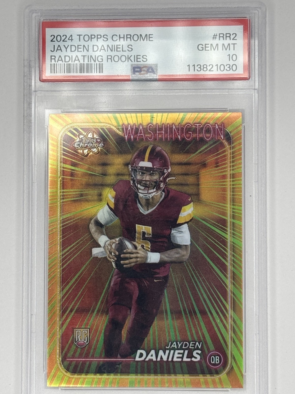 Jayden Daniels Topps Chrome Radiating Rookies #RR2 Base
