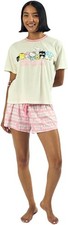 Bioworld Hello Kitty Friends Sanrio Womens Tee Shorts Lounge Pajama Set Sz XL