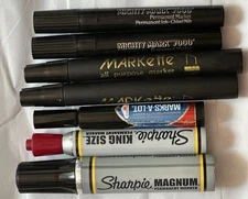 Vintage Marker Lot Smelly Sharpie Magnum King Size Marks -A Lot Markette Working