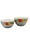 Collectable Coca Cola Gibson 2 Piece Bowl Set Vintage Good Old Days Pattern