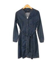 Wendy Williams Blue Denim Belted Shirt Dress Sz Small NEW