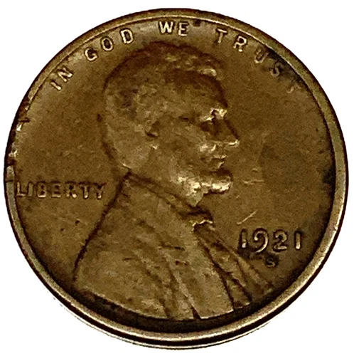 1921-S Lincoln Wheat Cent Penny VG Very Good | Better Date | Actual Coin - 2028