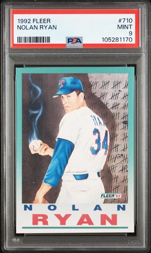 1992 Fleer Nolan Ryan #710 PSA 9 Mint HOF Texas Rangers