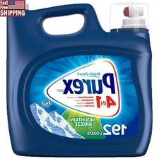 Liquid Laundry Detergent Mountain Breeze 250oz 192 Loads Stain Fighting Bright C 0.10 per gallon