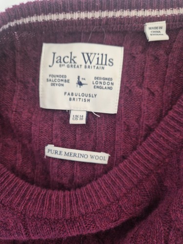 Jack Wills Merino Wool Jumper 14 - Picture 3 of 3