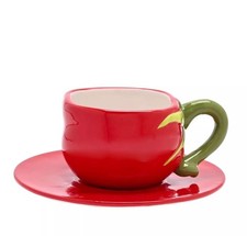 TOMATO CUP & SAUCER BY THE COTTAGE GARDEN BRAND NEW, UK DELIVERY