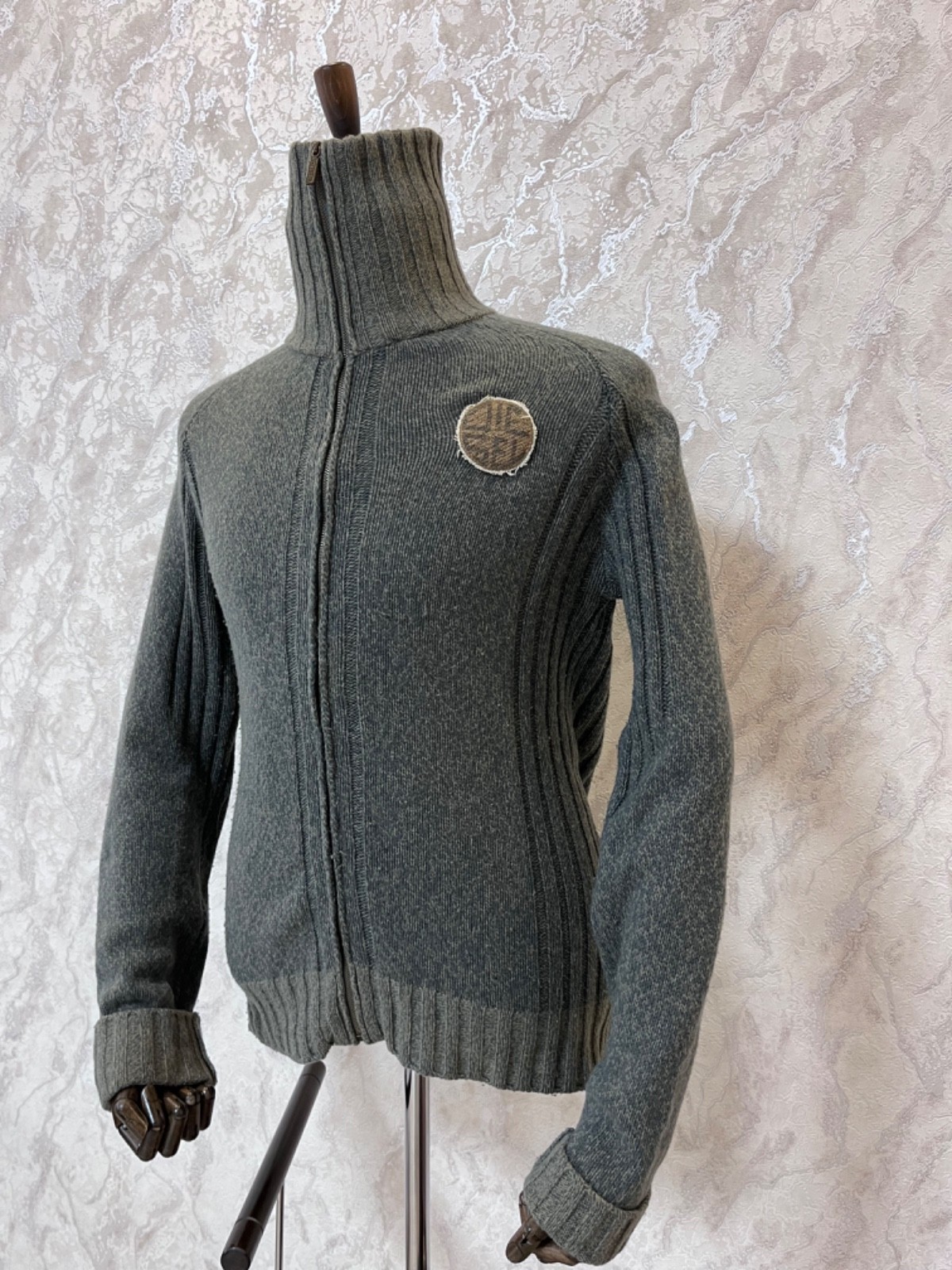 Rare Vintage DIESEL Cardigan Sweater Size L Full Zip Men's Knit Y2K Avant Garde
