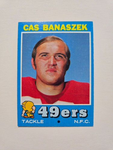 Cas Banaszek 1971 Topps Football Card #52 San Francisco 49ers