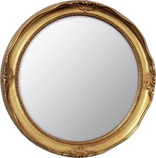 Round Gold Decorative Wall Mirror 12.2"
