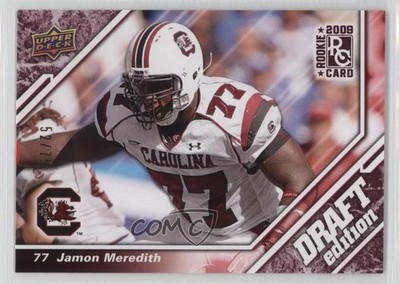 2009 Upper Deck Draft Edition Burgundy 52/75 Jamon Meredith #110 Rookie RC 0a1