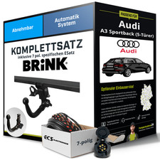 Für AUDI A3 Sportback Typ 8YA Anhängerkupplung abnehmbar +eSatz 7pol 19- NEU AHK