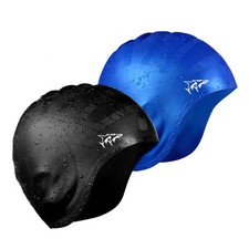 Swim Cap for Long Hair 2 Pack Thicker Design Solid Silicone Waterproof Swimmi...