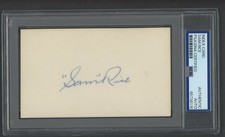 Sam Rice - Index Card Autograph - PSA Tallboy Holder - 85738116