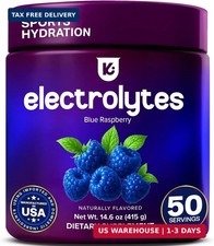 Sports Electrolytes for Runners, Cyclists - Blue Raspberry Sport Electrolyte Pow