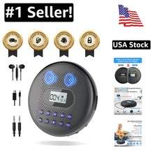 Versatile Portable CD Player - Rechargeable, Dual Speakers  Wide Compatibility