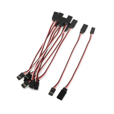 10x 10cm Servokabel Servo Verlängerung 10mm Graupner Futaba JR Servo 3P