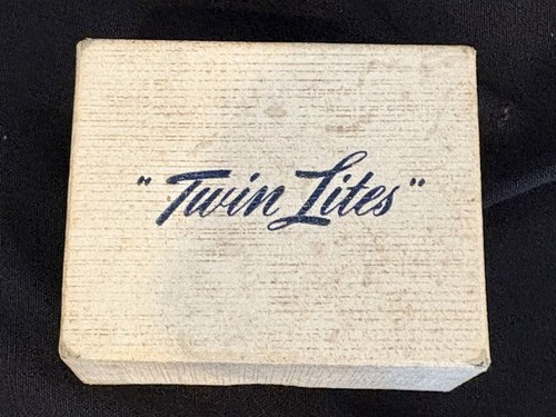 Twin Lites Anodized Aluminum Lighter C1949 Never Used In Box