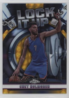 2024-25 Topps Chrome Lock It Up Gold Refractor 22/50 Chet Holmgren #LIU-7 1co7