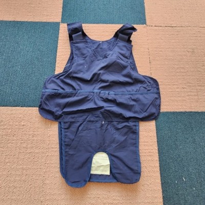Point Blank Vest Body Armor Carrier No Inserts Cloth Blue Adjustable Y1a