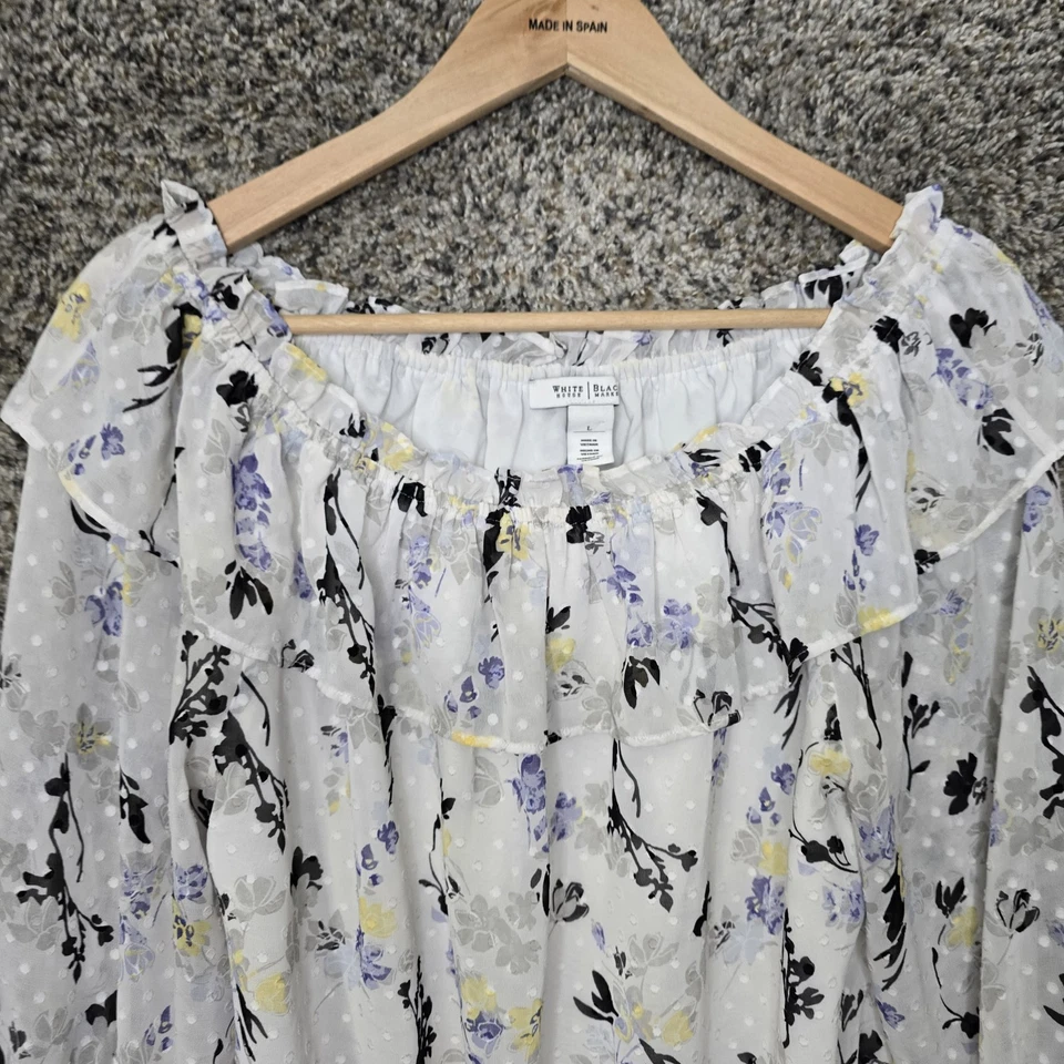 Белый дом черный рынок верхний женщин большой белый с плеча блузка женщины - Изображение 4 из 4