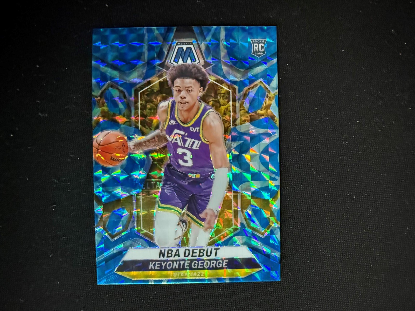 Keyonte George 2023/24 Mosaic Reactive Blue Mosaic Debut Rookie RC Utah Jazz D49