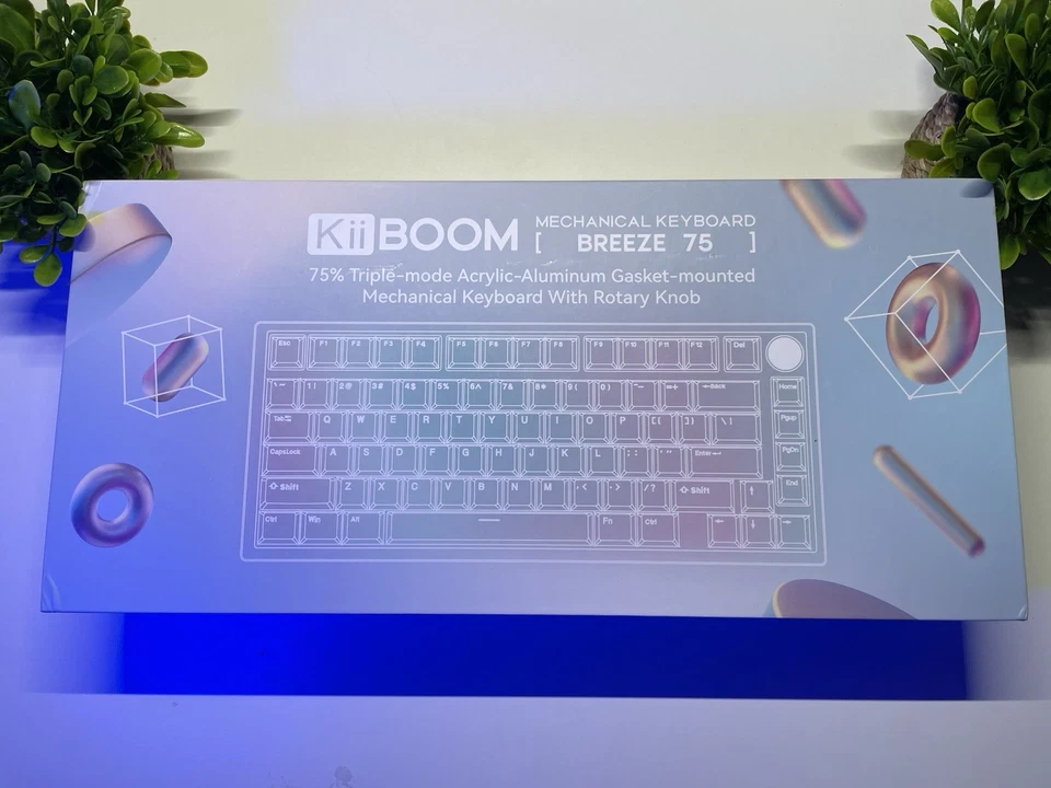 Kiboom Breeze 75 Mechanical Keyboard Compact 75% RGB Quiet Sound Black Color NEU - Bild 3 von 4