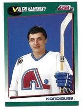 VALERI KAMENSKY 1991-92 SCORE ROOKIE TRADED ROOKIE CARD NEAR MINT CONDITION. rookie card picture
