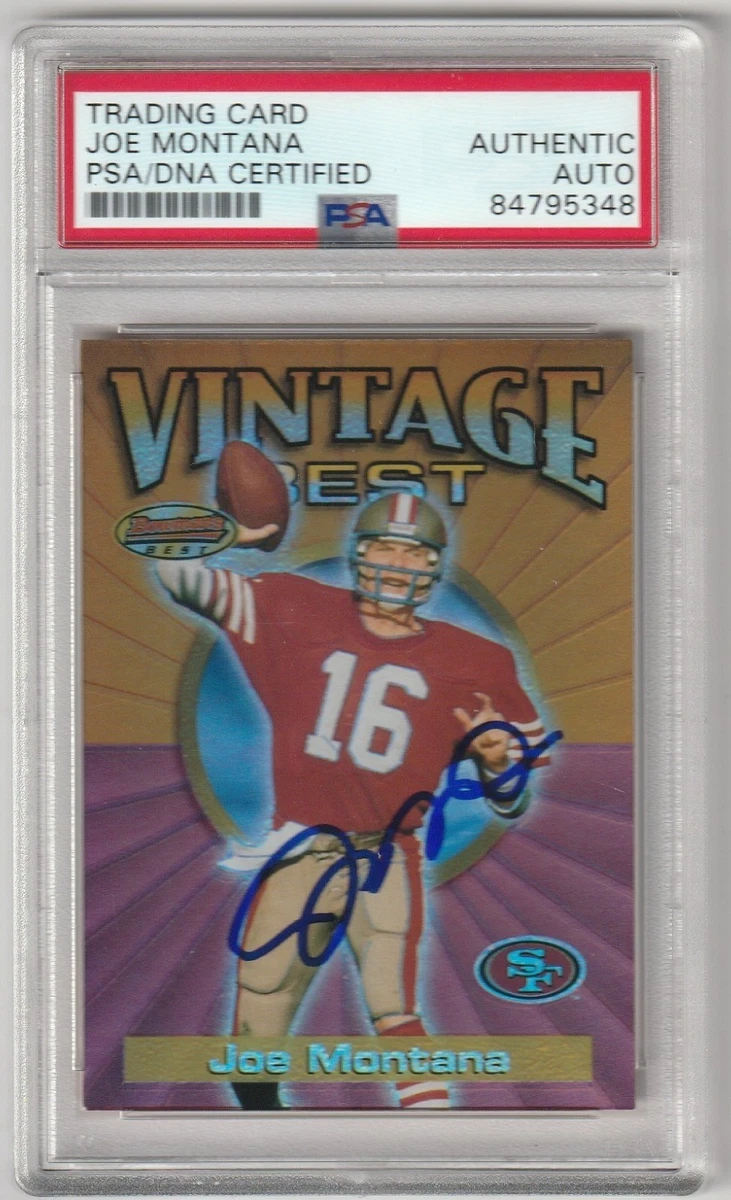 Topps Joe Montana Autographed Football Sports Trading Cards