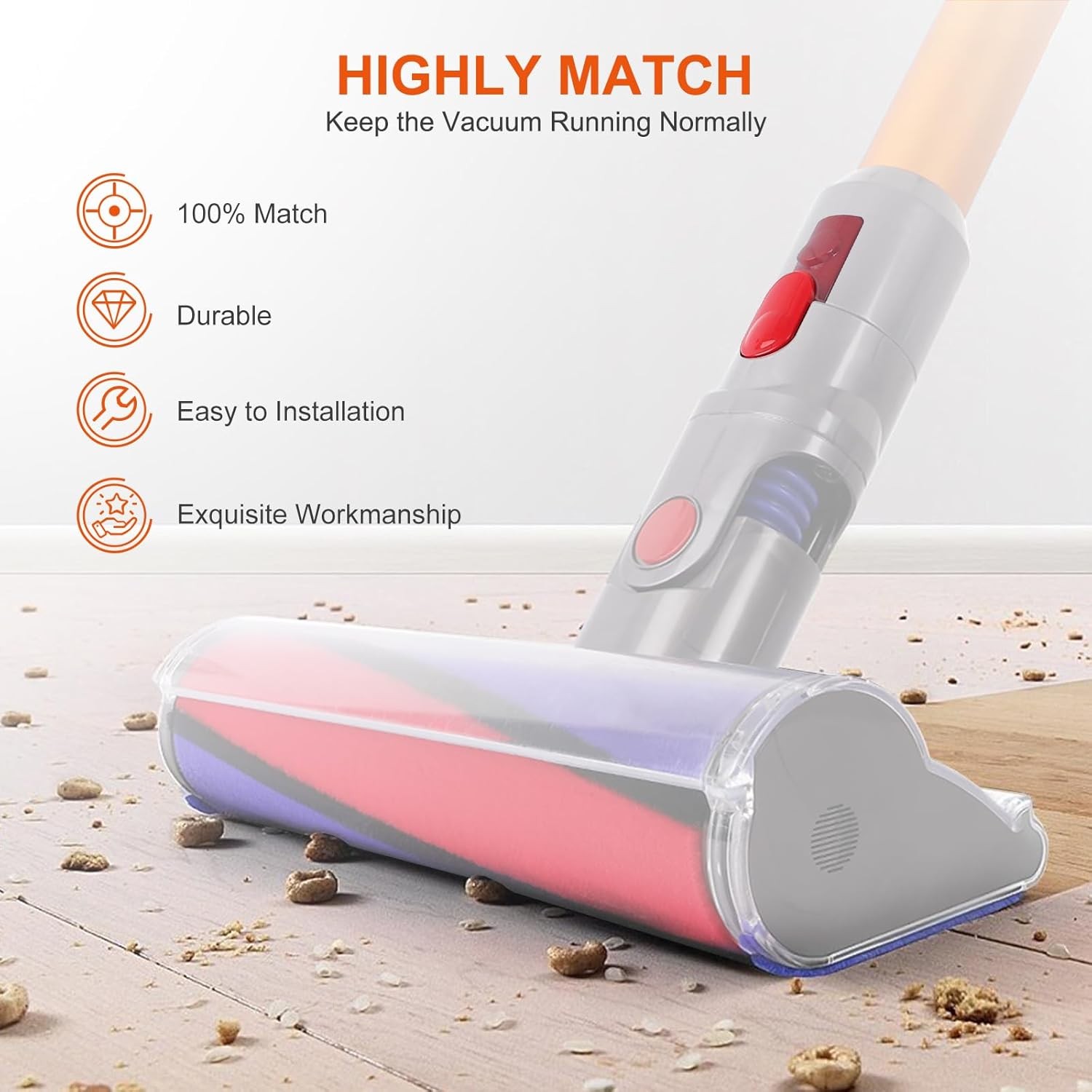 Extension Wand/Cleaner Head Clip Latch Tab Button 2.27*0.7, One Set 