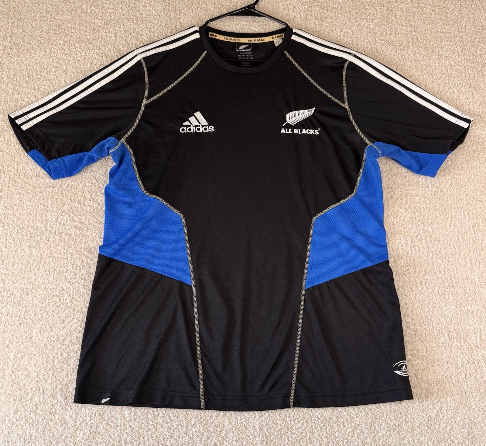 Adidas New Zealand All Blacks Rugby Training Jersey, Size XL