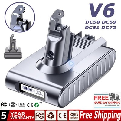 For Dyson V6 Battery Animal DC59 DC61 SV03 SV09 With LED Indicator