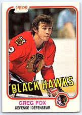 1981-82 O-Pee-Chee Greg Fox Chicago Blackhawks #69