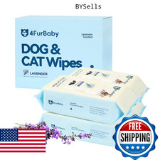 4furbaby Dog-Wipes-for Paws and Butt - 8" x 8" Hypoallergenic, Hydrating Pet Gro