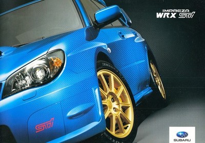 SUBARU IMPREZA WRX STi Sportscar Prospekt Brochure plus Farben 2006 40