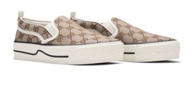 Gucci Tennis 1977 Slip-On GG Women's And Girls Size 34.5-35 (us 5) Retail $600