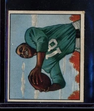 1950 Bowman Football #109 Wallace Triplett Lions Penn State Corner Ding VG LOOK