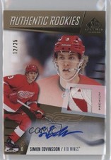 2023 Upper Deck SP Game Used Premium Materials 12/25 Simon Edvinsson Auto 13dl