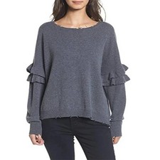 Current/Elliot Black Ruffle Sleeve Intentiona...