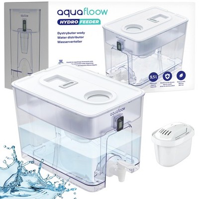 Wasserspender 9,5L Aquafloow XXL   Wasserfilter Spender für frisches Wasser