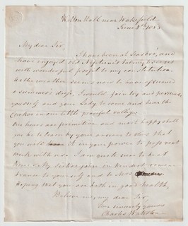Charles Waterton Signed Letter English Naturalist And Explorer