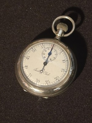 Working Antique Swiss  Jockey Club  Mechanical Stopwatch | Circa 1900 1910 