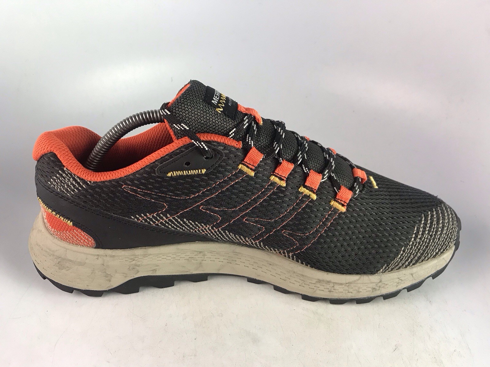 Merrell Scarpe da Trail Running Uomo Fly Strike Nero Arancione Taglia 10 US