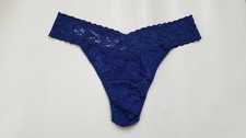 Hanky Panky Signature Lace Original Rise Thong, Blue, One Size